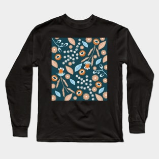 Whimsy forest floral pattern Long Sleeve T-Shirt